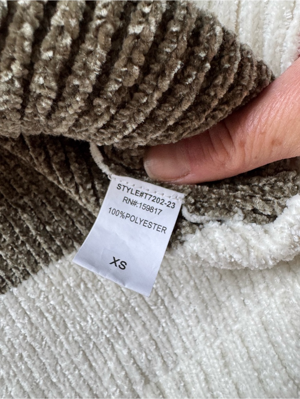 Altar'd State Cream and Charcoal Wide-Stripe Crewneck Sweater - Picture 5 of 5